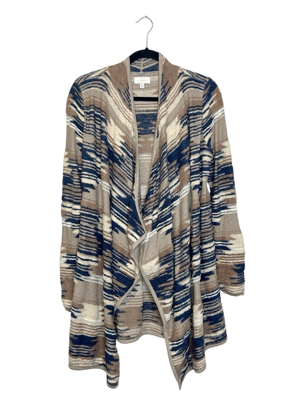 Lucky Brand Western Textured Open Front Boho Cardigan size Medium